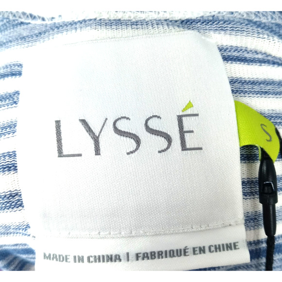 Lysse NEW Mulholland Midi Tank Dress Blue White Striped Split Hem Size Small - Picture 9 of 12